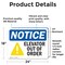 Signmission Elevator Out Of Order, 24 in W x Rectangle, Vinyl Decal OS-2PACK-NS-D-1824-L-15578 - alternate 4